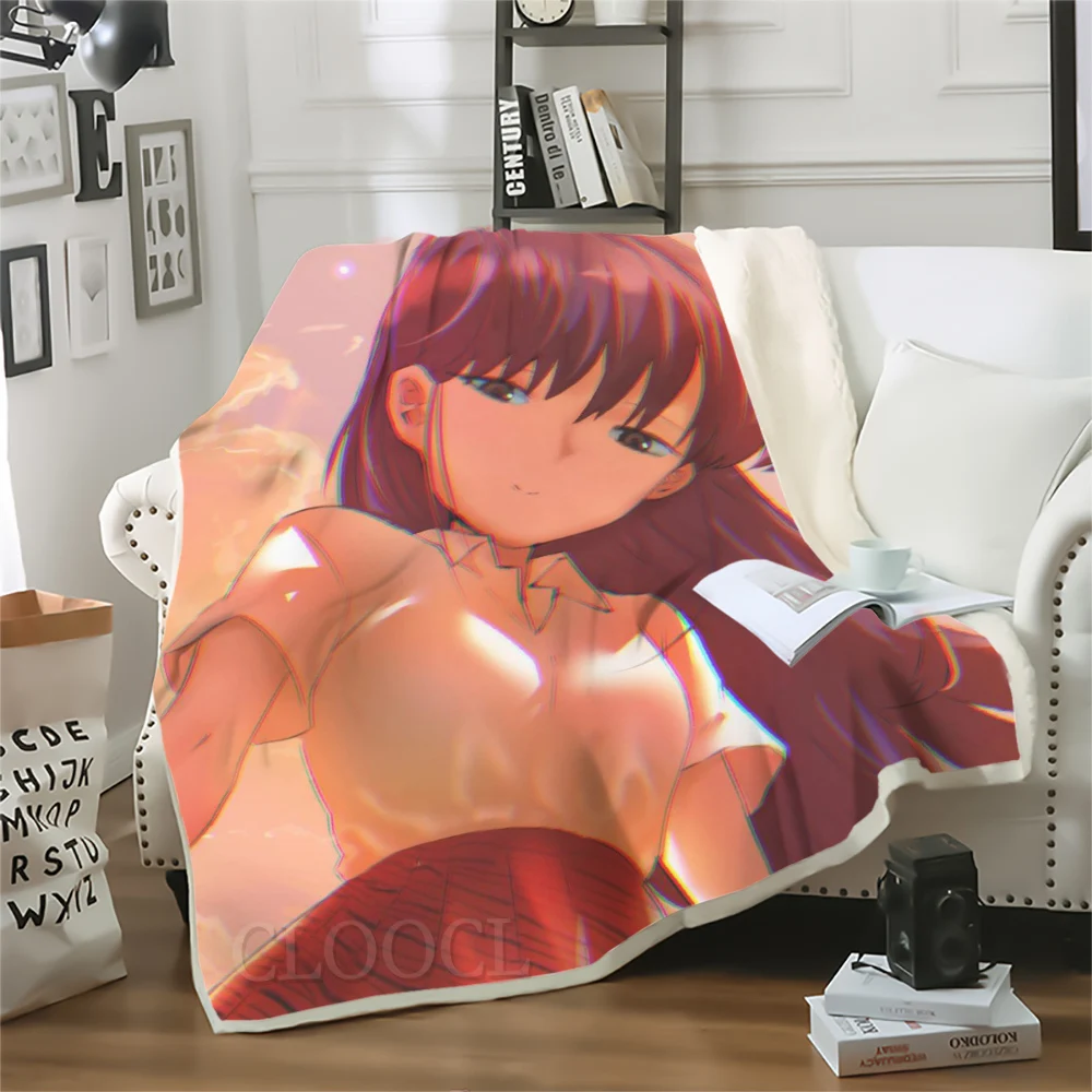 

Double Layer Blanket Anime Komi Can't Communicate 3D Printed Throw Blankets for Beds Teenager Home Decoration Beddings Quilt