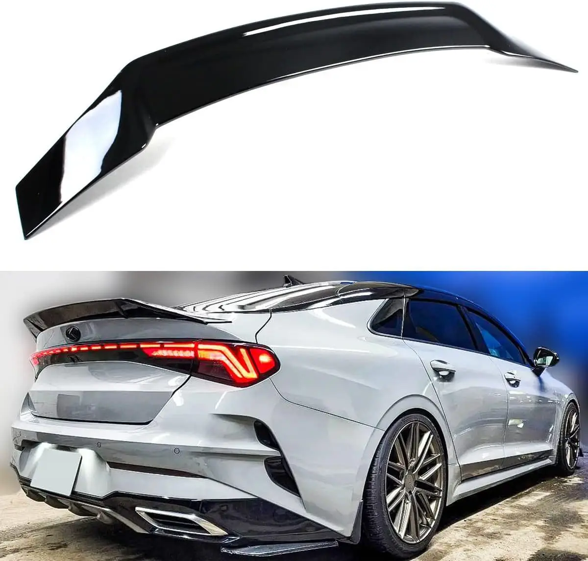 Задний спойлер-антикрыло для Kia K5 5-го поколения (LX, LXS, GT, EX) 2021-2022, в стиле R, аксессуар для тюнинга крышки багажникакрыши автомобиля (art.: 3920dad45f61d) - 3920dad45f61d