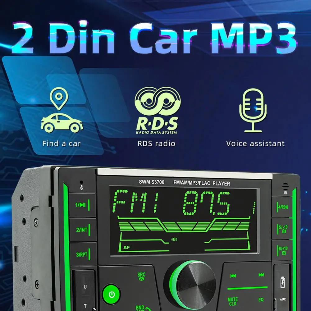 

2-Din Car MP3 Player Radio Dual USB Charging Car Charging Support TF Card USB Disk AUX Input With Remote Control