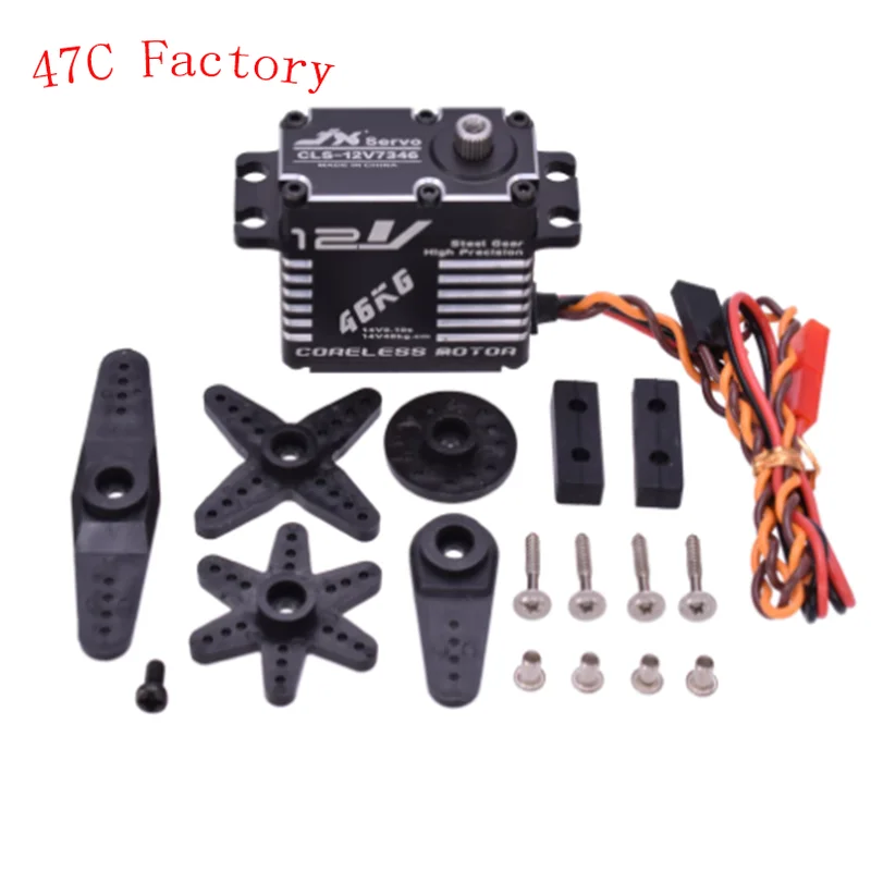 

Dc JX Servo Motor CLS-12V7346 46KG 12V Metal Aluminium Digital Coreless For RC Car Helicopter Boat Airplane For Sale