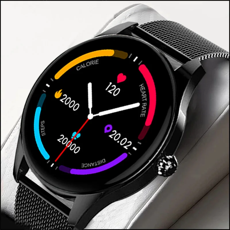 Смарт-часы с металлическим корпусом для мужчин и женщин, Смарт-часы с Bluetooth и пульсометром для IOS и Android, 2022