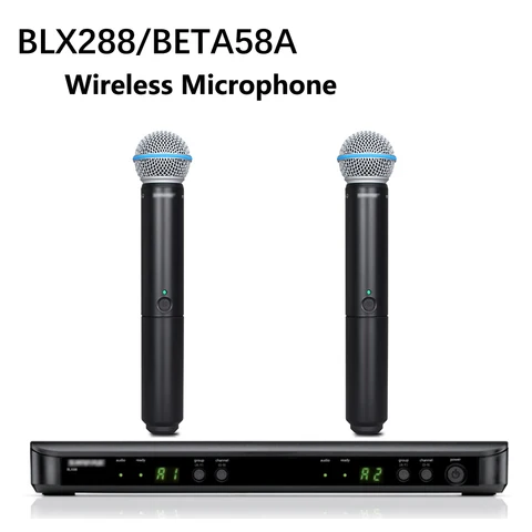 BLX8 BLX288 PG58 беспроводной микрофон UHF, двойной микрофон, беспроводная система