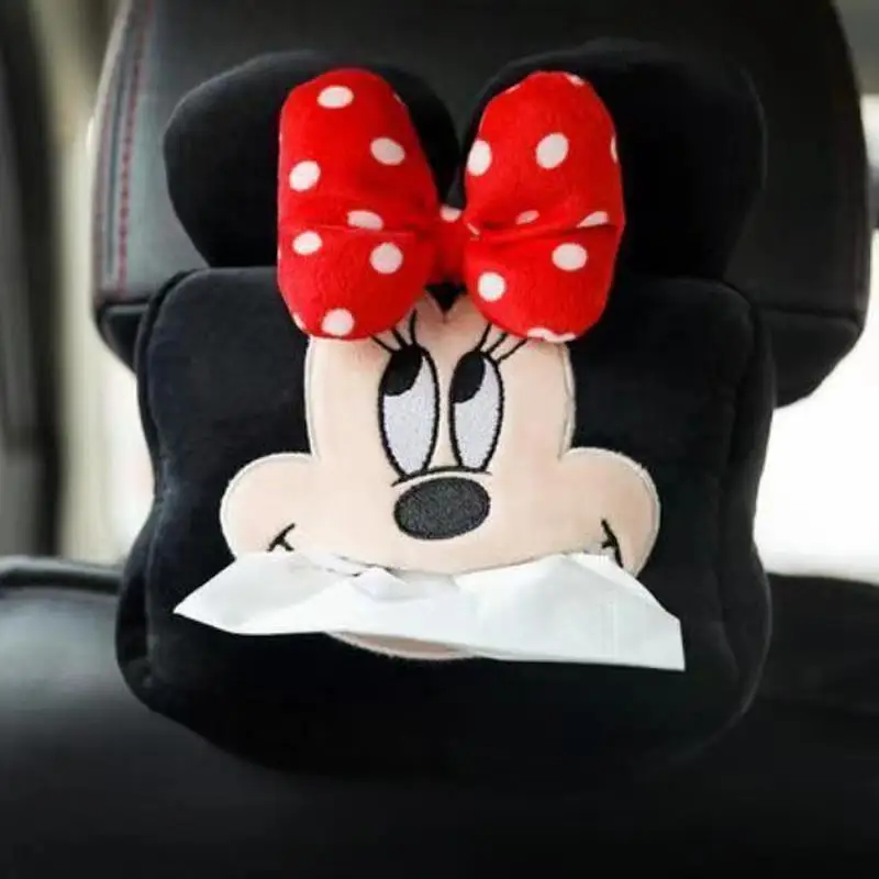 

Disney Mickey Minnie Creative Tissue Box Soft Cartoon Paper Napkin Case Cute Animals Car Paper Boxes Lovely Car Seat Holder Toys