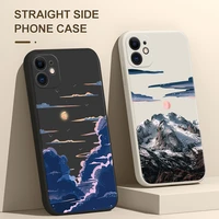 aesthetic landscape comic phone case for iphone 13 12 11 pro max soft silicone cover for iphone 11 xs max xr x 7 8 6s 6 plus se