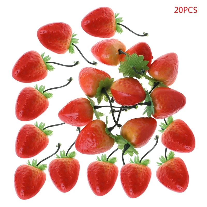

20pcs Simulation Artificial Strawberry Fake Fruit Home Party Decor