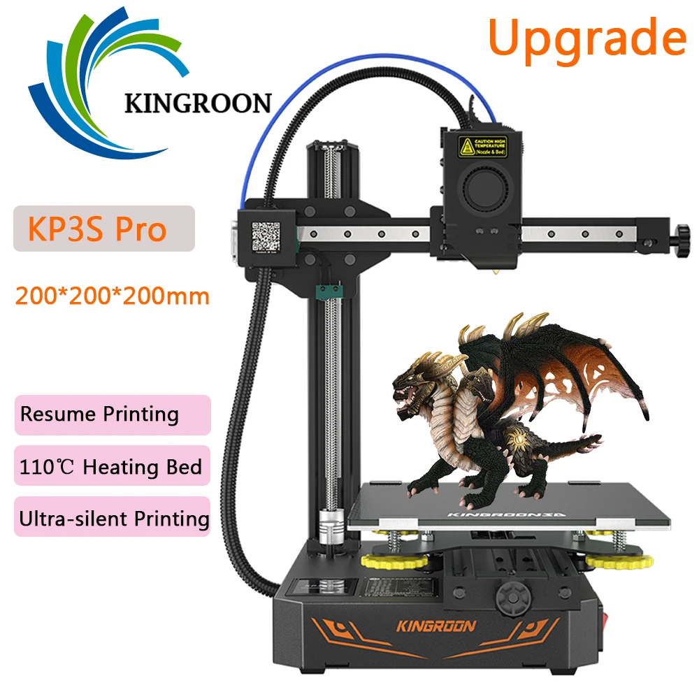 KINGROON 2022 новейший KP3S Pro 3D принтер 200*200*200 мм с возобновлением печати высокая