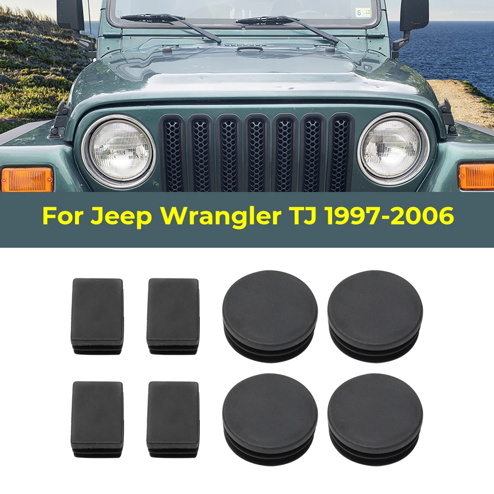 Car Chassis Floor Pan Drain Plug Round Hole Waterproof Stopper Plugs Protection Cover for Jeep Wrangler TJ 1997-2006 2005 2004