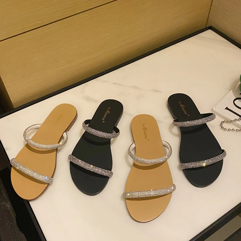 

Шлепанцы женские на резиновой подошве, сланцы для пляжа, сланцы, плоская подошва, черные, цвета хаки, лето 2022