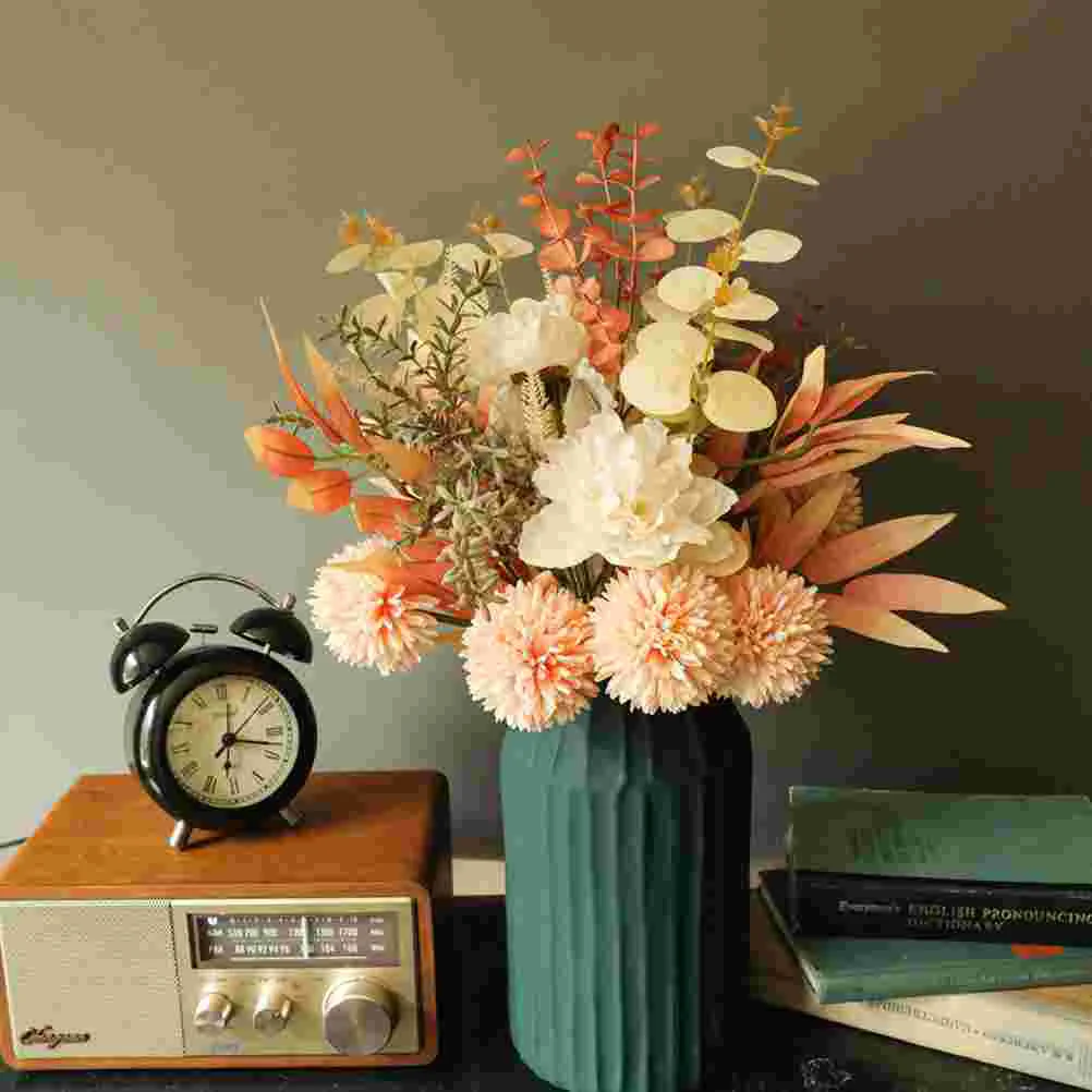 

Flowers Artificial Decorative Fake Dandelion Flower Simulation Flora Vaseroses Grave Gravesartifical Silk Dried Christmas