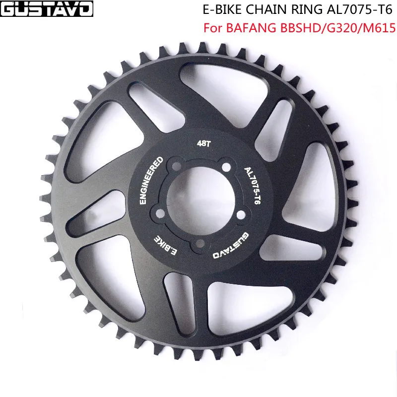 GUSTAVO E-bike Chain wheel Crankset For BAFANG Mid Drive Motor BBS01/BBS02/BBSHD/BBS03/M625 250W-1000W 42-52T