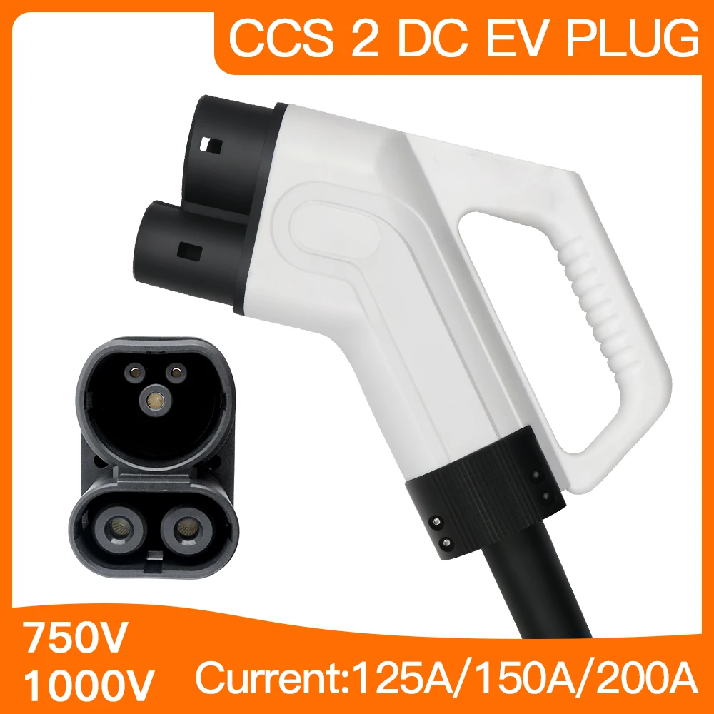 

200A 125A DC CCS2 штепсельная розетка EV автомобильные ручки Разъемы адаптер Электрические автомобили товары аксессуары электрический автомобиль ...