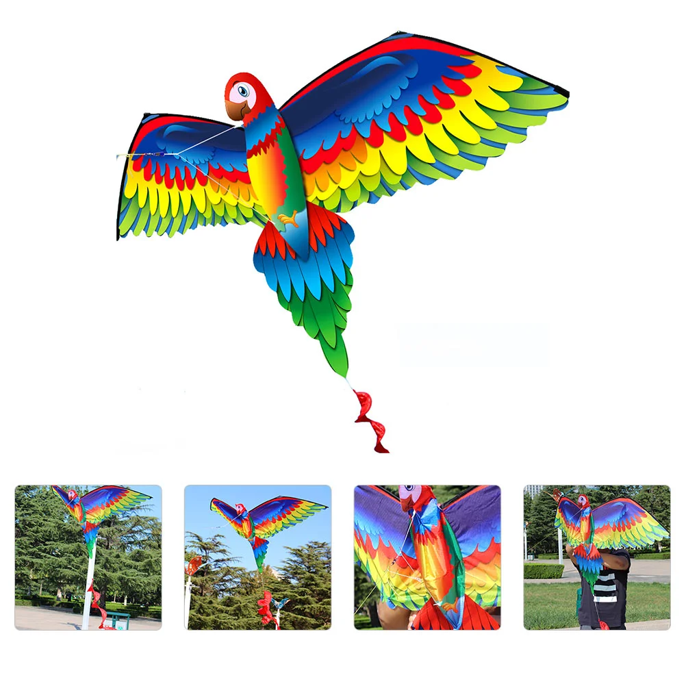 

Three-dimensional Parrot Kite Outdoor Kids Long Tail Adult-toys Flight Funny High Elastic Fiberglass Rod Child Flying