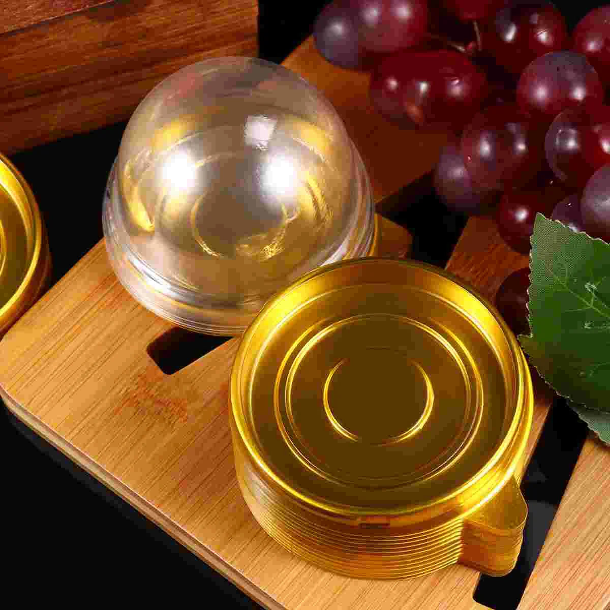 

Cupcake Box Boxes Mini Cake Dome Container Containers Mooncake Muffin Holders Egg Clear Dessert Individual Holder Packing Single