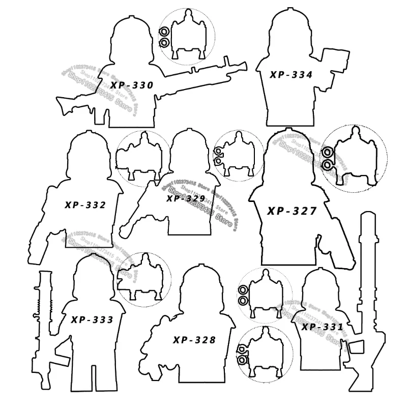 

KT1043 XP327 XP328 XP329 XP330 мини Экшн-игрушка фигурки Строительные блоки Детская сборка аниме кирпичи куклы игрушки детские подарки