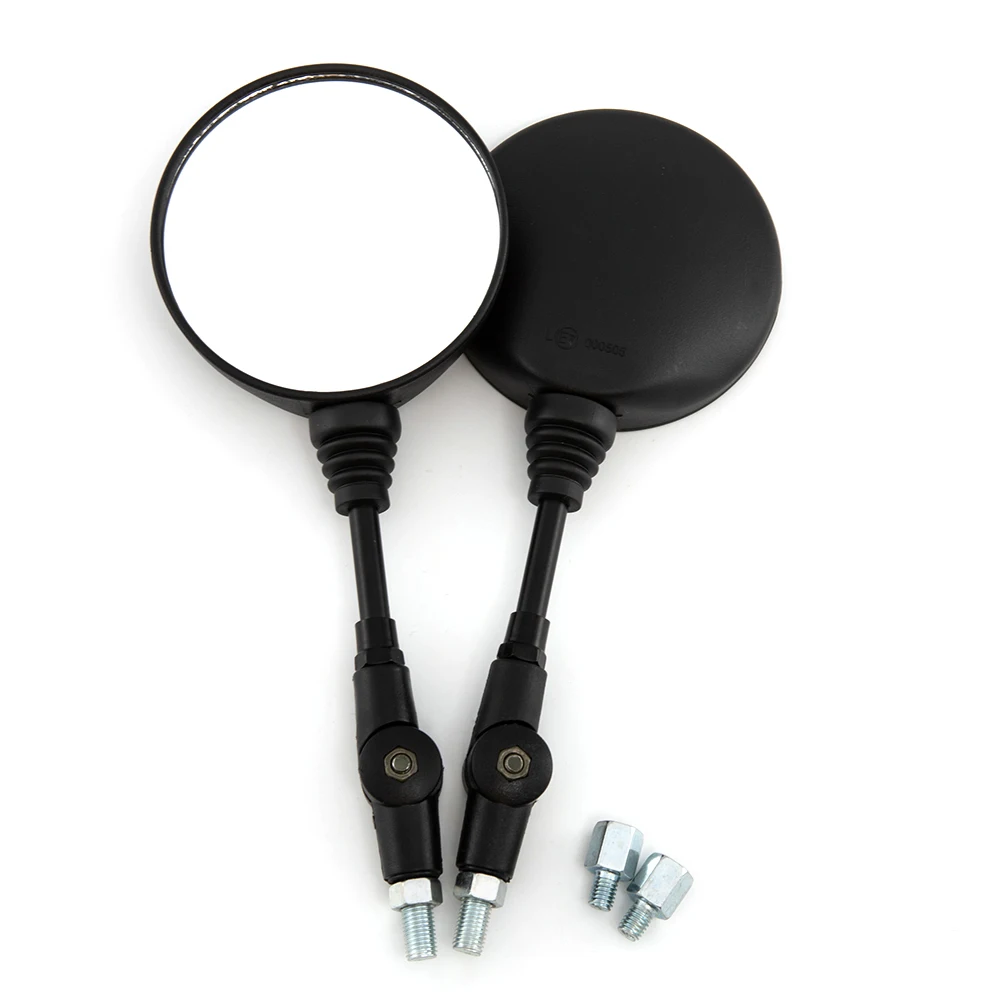 

Универсальное черное боковое зеркало заднего вида для мотоцикла 8 мм 10 мм, не скользящее круглое зеркало