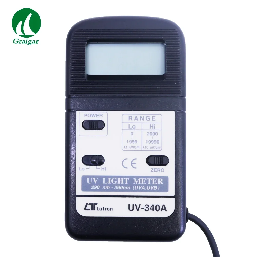 Цифровой измеритель УФ-излучения Lutron UV-340A Тестер ультрафиолетового излучения UVA