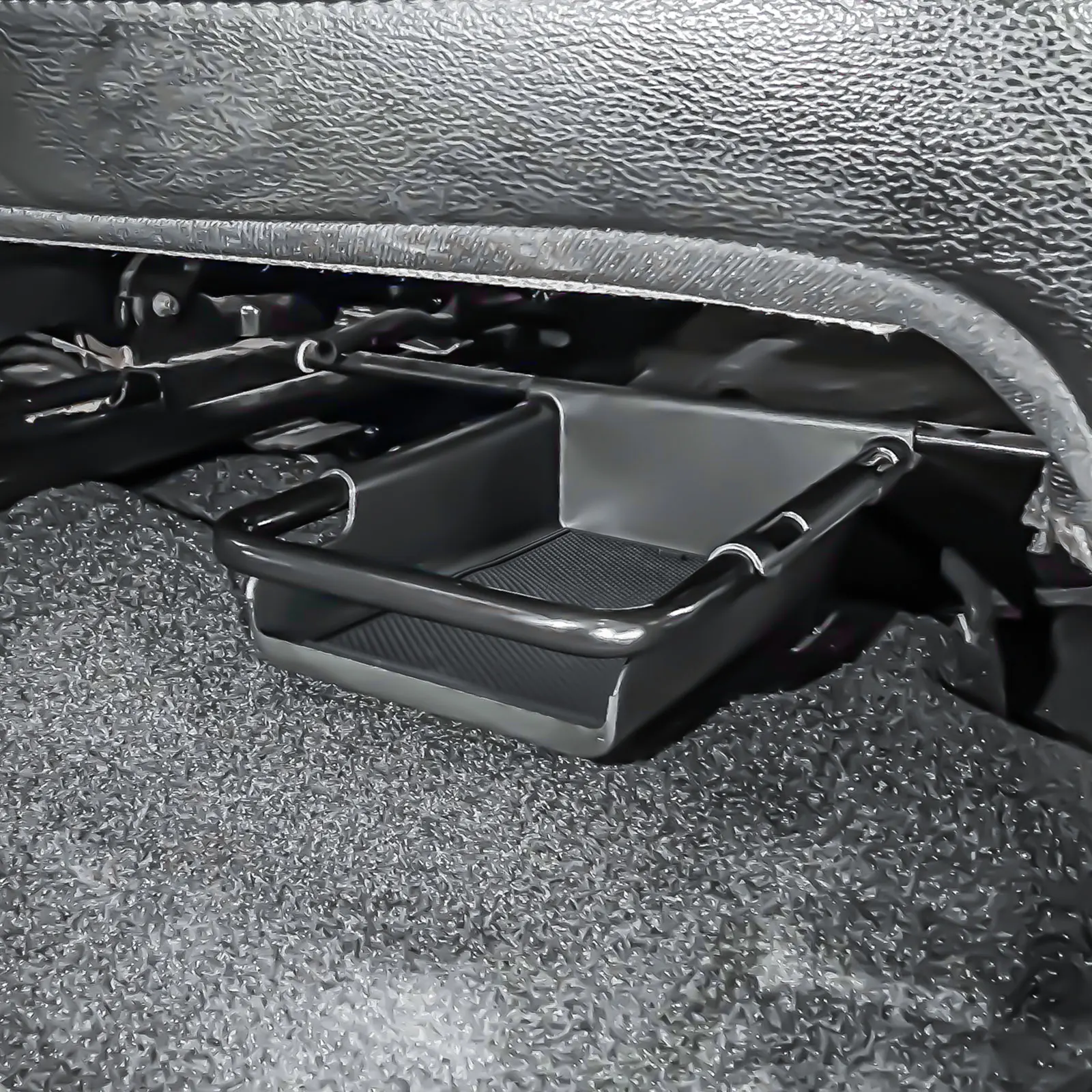 Фото Передний органайзер для хранения под сиденьем для Jeep Wrangler JL JLU 2018-2025 и Gladiator JT 2020-2025, нижний скрытый ящик для хранения, автомобильный лоток №2