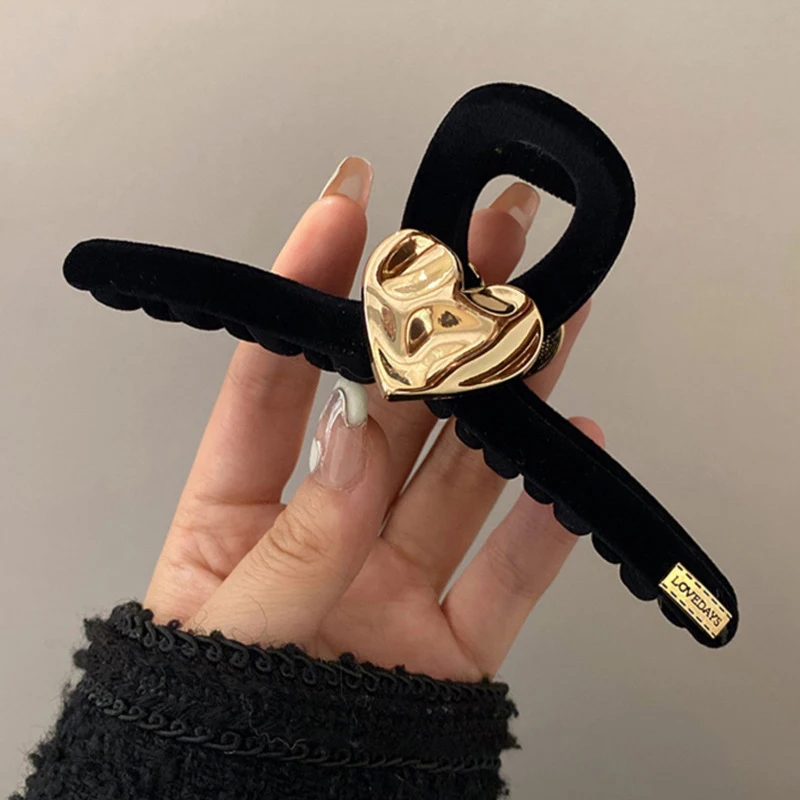 Заколка для волос бархатная женская модный зажим в Корейском стиле простой