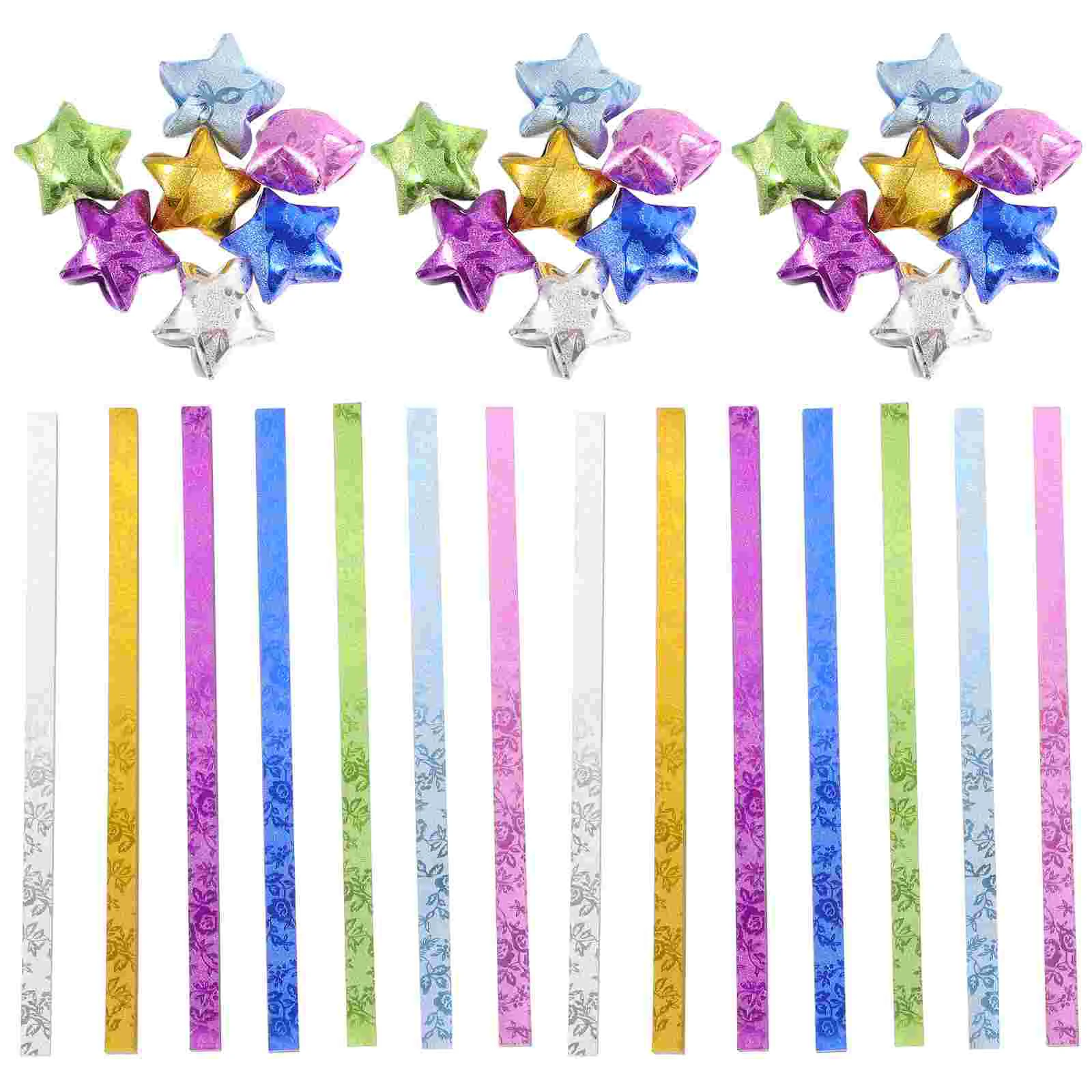 140 шт. декоративные звезды оригами бумажные полоски со звездами красочные