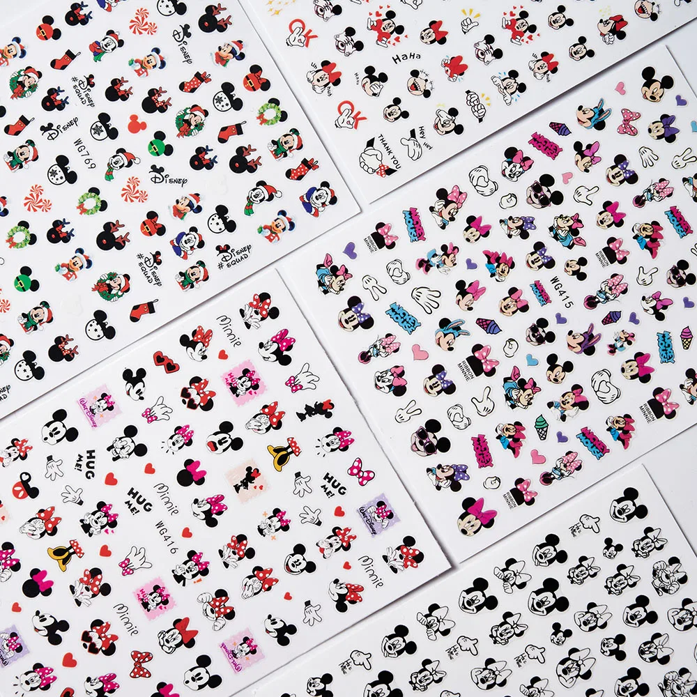 

Дисней аниме наклейки для ногтей украшения для ногтей мультфильм Микки Маус история игрушек Винни Пух 3D наклейки для дизайна ногтей пресс н...