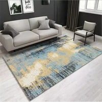 2022carpets for living room modern abstract blue black ink painting pattern carpet area rug for bedroom grey modern home decor