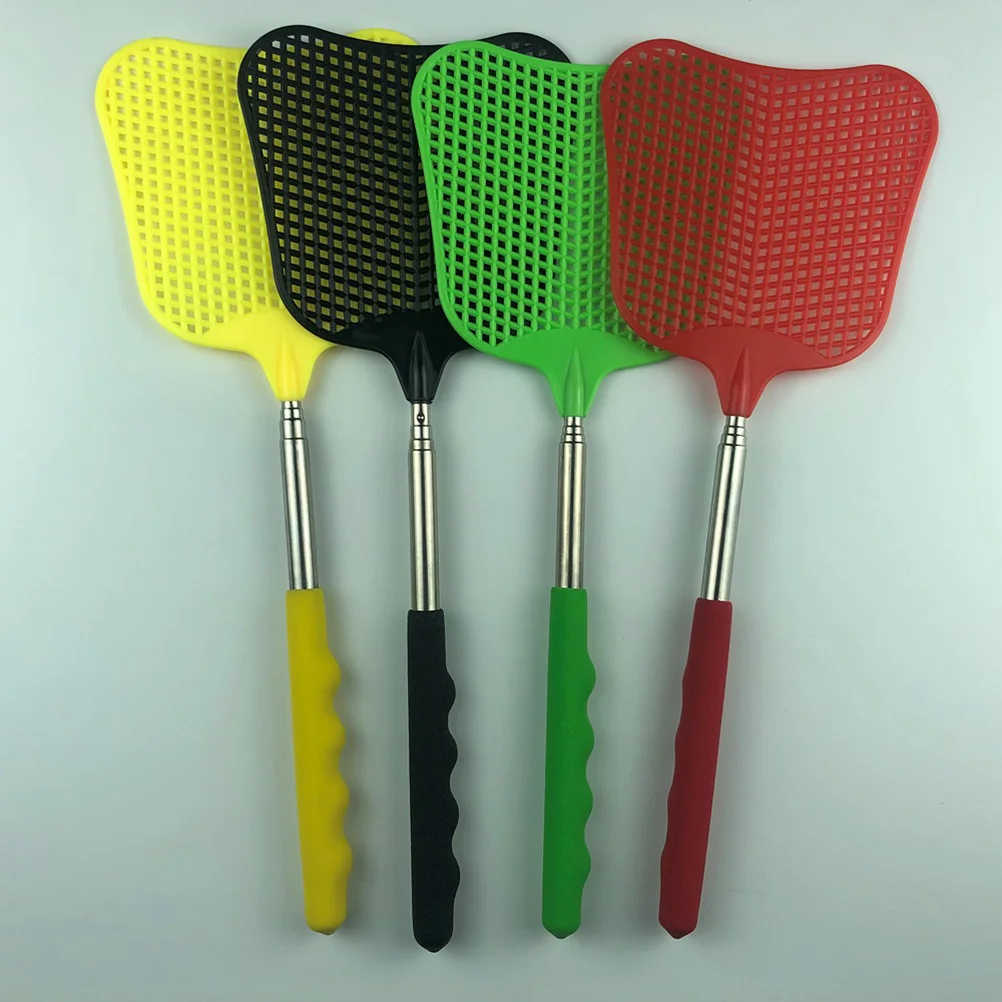 

3 шт., многофункциональная пластиковая мухобойка для комаров с ручкой из нержавеющей стали