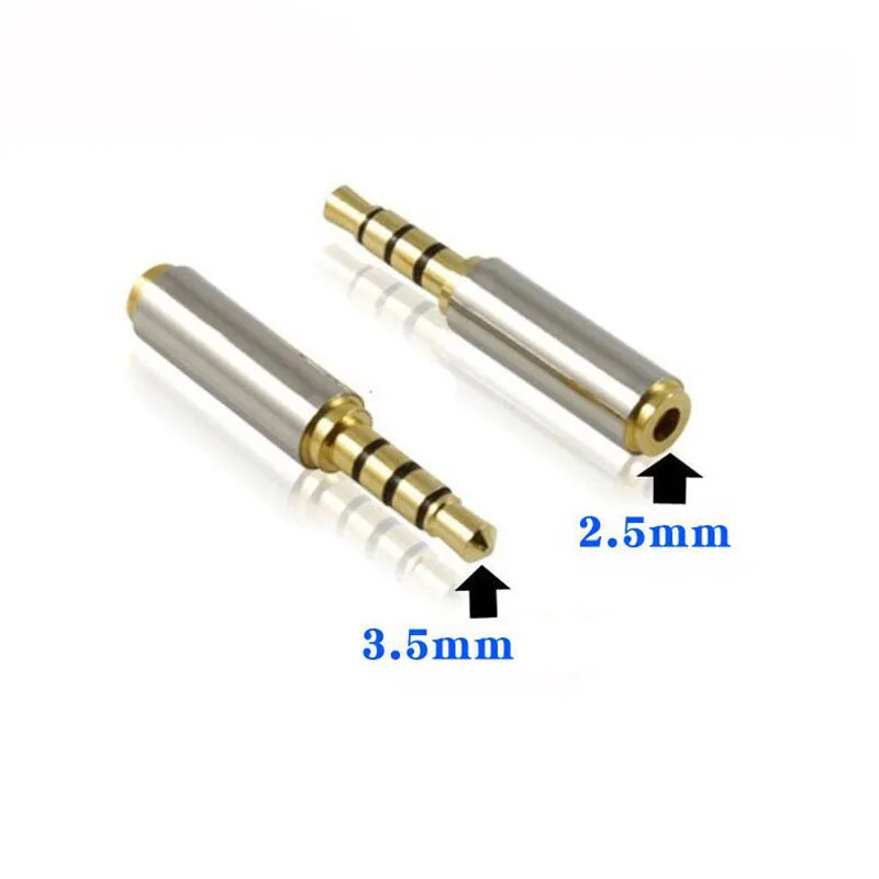 1/2/5pcs Audio Jack plug 3.5mm male Stereo to 2.5mm female 2.5 3.5 cable connector Adapter Converter Headphone P1 - купить по
