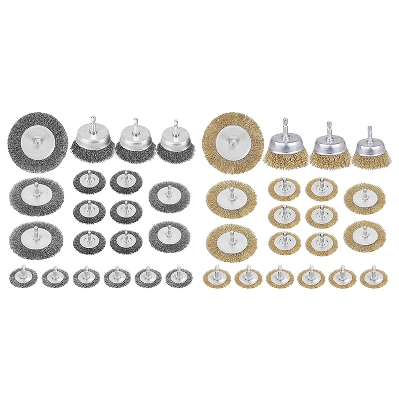 

Набор щеток с проволочной кружкой, щетки с грубой обжимной проволокой для удаления ржавчины, чистящие абразивные, 1/4 дюйма