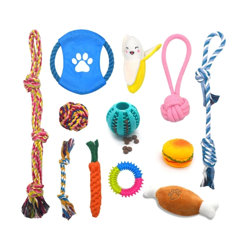 

Dogs Rope Fetching Toy Tug-of-war Game for Dogs Teething Chew Molar Toy