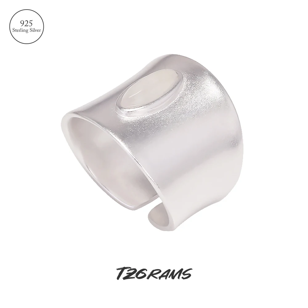 Яркое кольцо tzграмма из стерлингового серебра 925 пробы с овальным белым черным