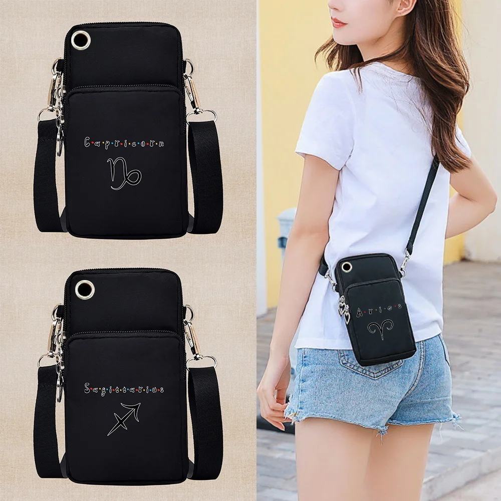 

Женская сумка-чехол, спортивная сумка на плечо, подходит для Huawei, Sony, Iphone, сумки на ремне с принтом созвездий