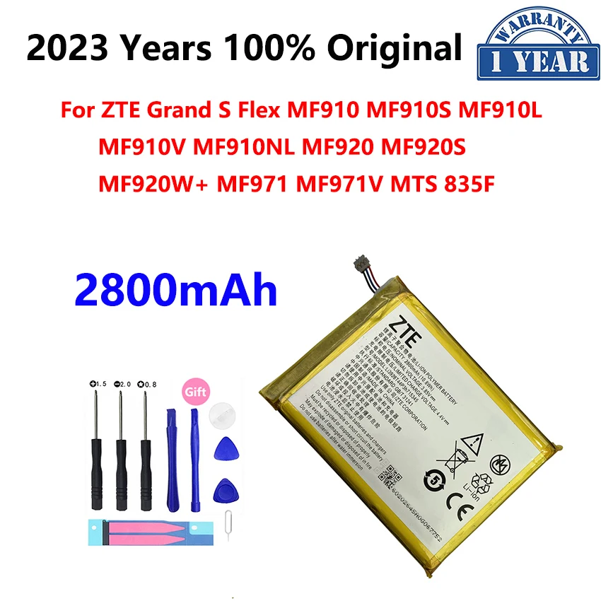 

100% Original LI3820T43P3h715345 Li3823T43P3h715345 For ZTE Grand S Flex MF910 MF910S MF910L MF910V MF910NL 2800mAh Battery