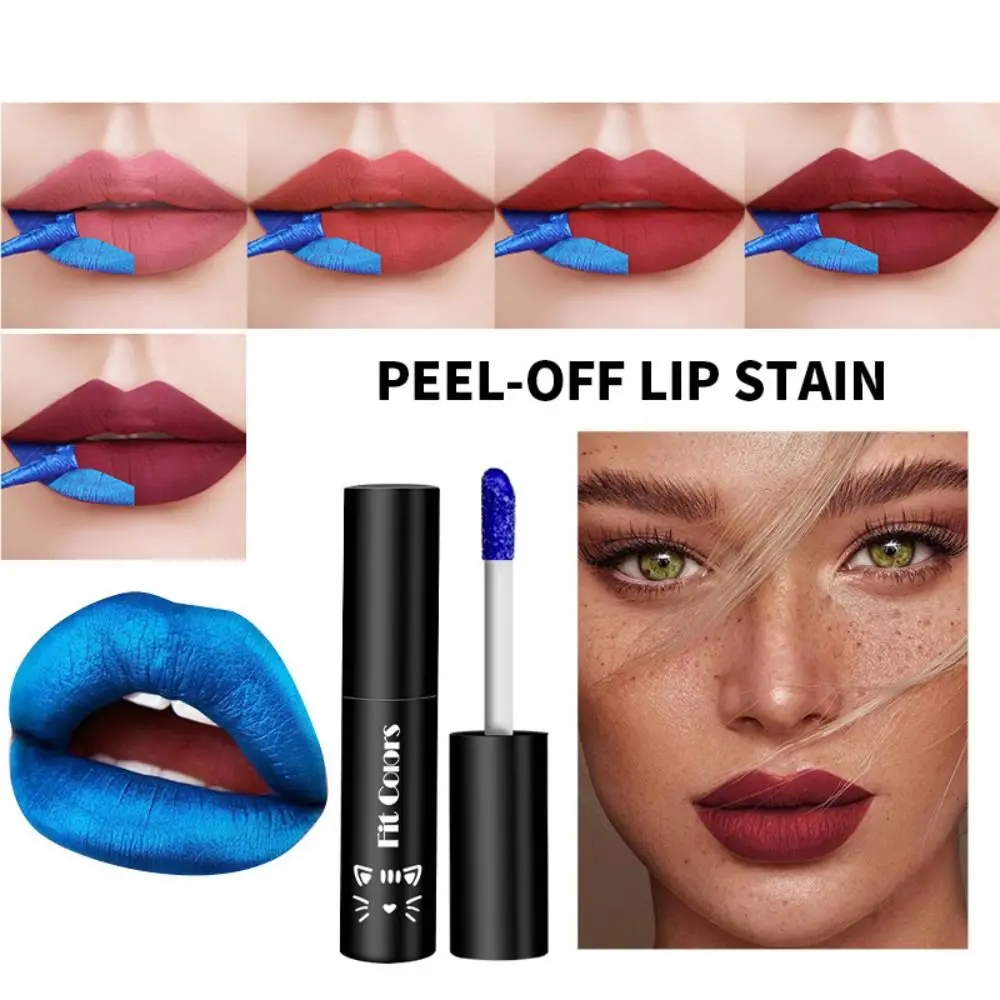 

5 Colors Tear off Lip Glaze Matte Liquid Lipstick Tint Color Dye Lip Waterproof Lip Stain Makeup Peel Off Lip Gloss Cosmetics