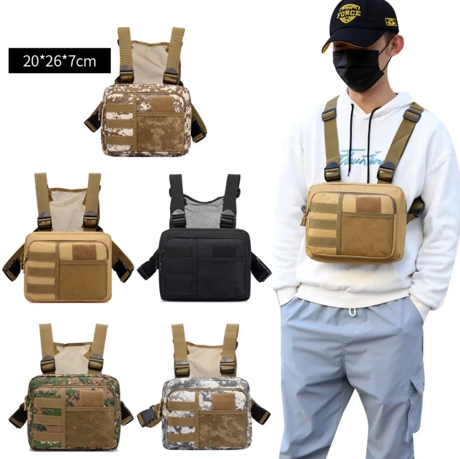 Streetwear Men Bag Tactical Vest Crossbody Chest Bags Packs for 2022Fashion Punck Chest Rig Vest Chest Bag Man Outdoor 2022