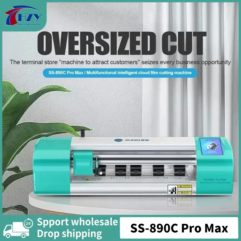 

SUNSHINE SS-890c Pro Max Auto Film Cutting Machine 12.9 Inch Hydraulic Film Back Glass Machine for Mobile iPad Screen Protectors