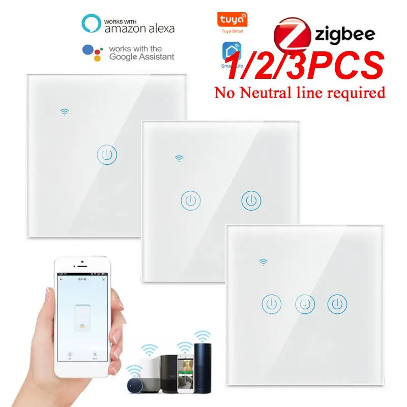

Умный сенсорный выключатель Tuya Smart Wi-Fi, 220 В, 1/2/3 шт.