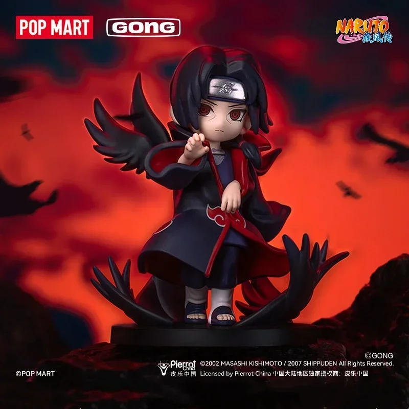 Фото POPMART GONG Naruto Shippuden Akatsuki Arc Series слепая коробка Mystery Box Guess Bag игрушки куклы аниме фигурка украшения коллекция №1