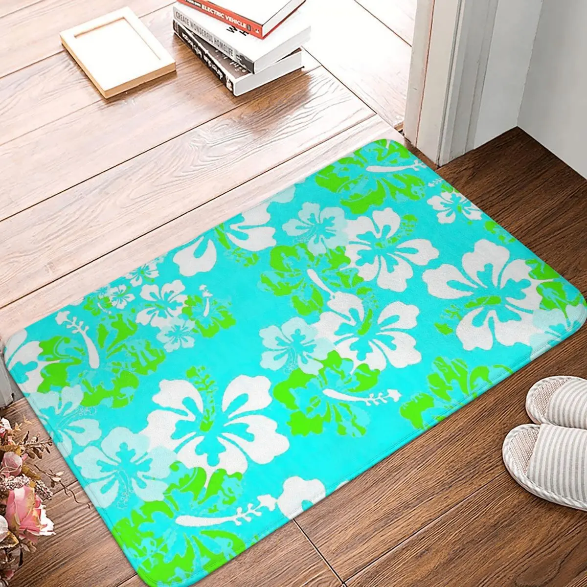 

Ancient Rome Anti-Slip Doormat Living Room Mat Hawaiian Hibiscus Green Hallway Carpet Welcome Rug Home Decorative