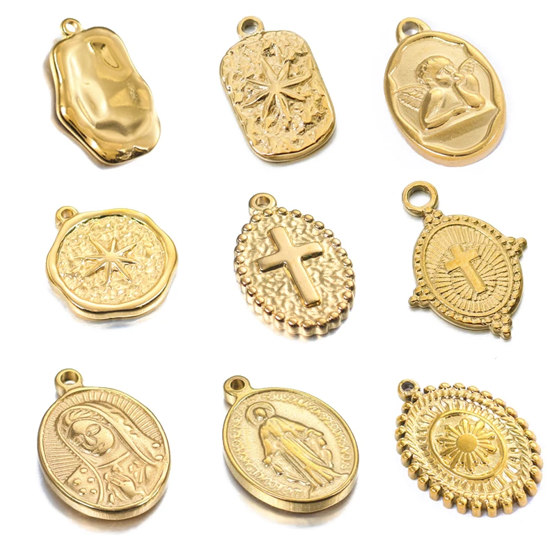 

3 шт./набор, позолоченные подвески из нержавеющей стали