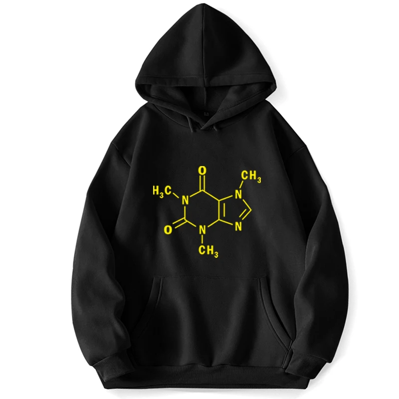 The Big Bang Theory Caffeine Molecular Formula Sheldon Sweatshirts Men Hoodies Pullovers Jumper Hooded Pocket Spring Sweatshirt