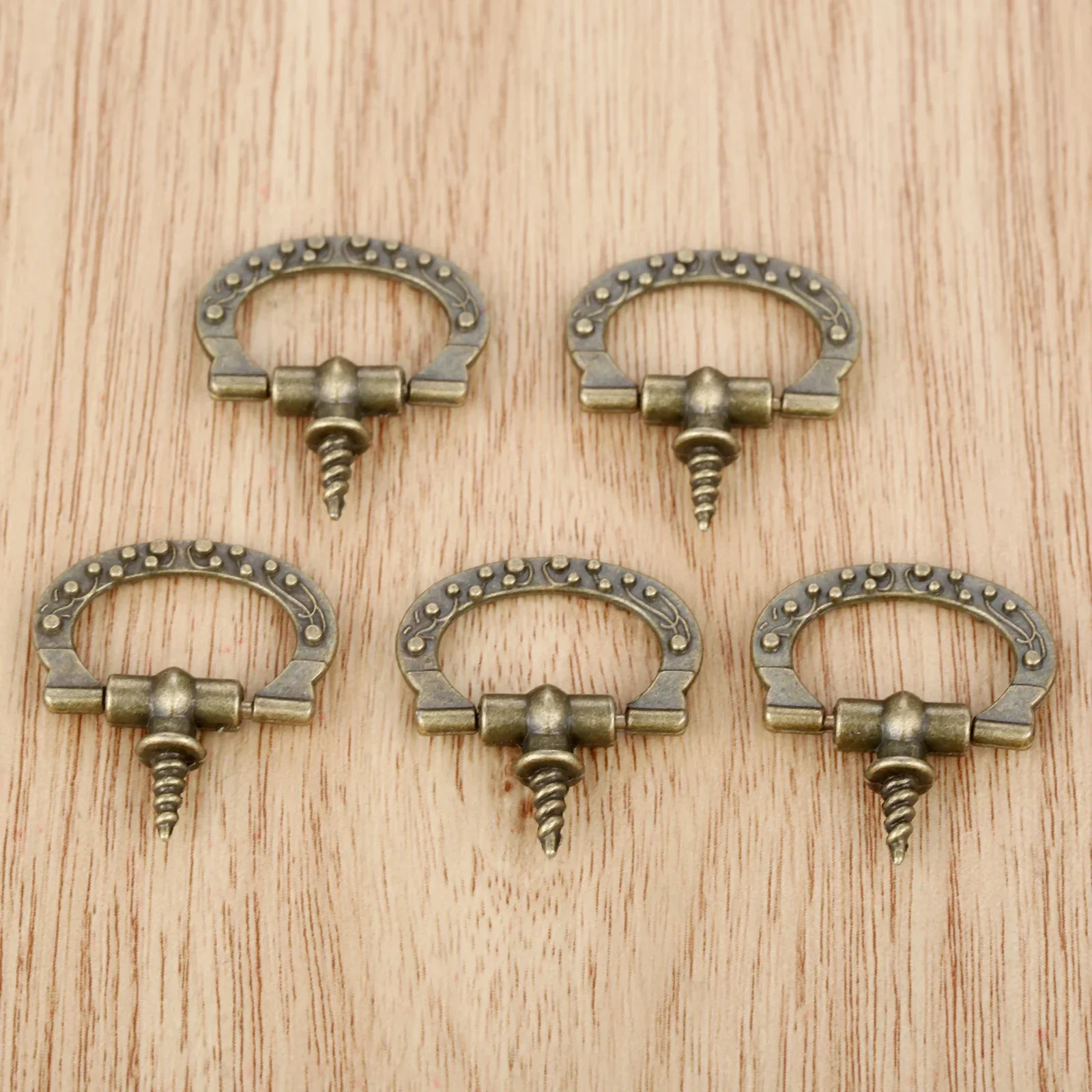 

5 шт. винтажные ручки для мебели SVVTOON античная бронза 24*27 мм