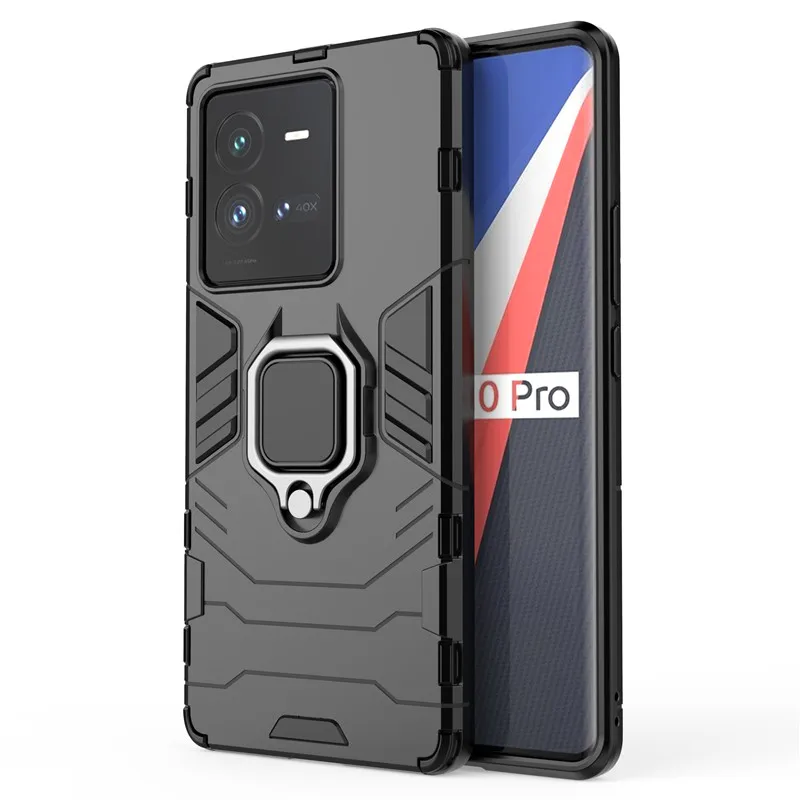 For Vivo iQOO 10 Pro Case For iQOO 10 Pro Cover 6.78 inch Shockproof Armor Ring Holder Bumper For Vivo iQOO 10 10 Pro 5G Fundas
