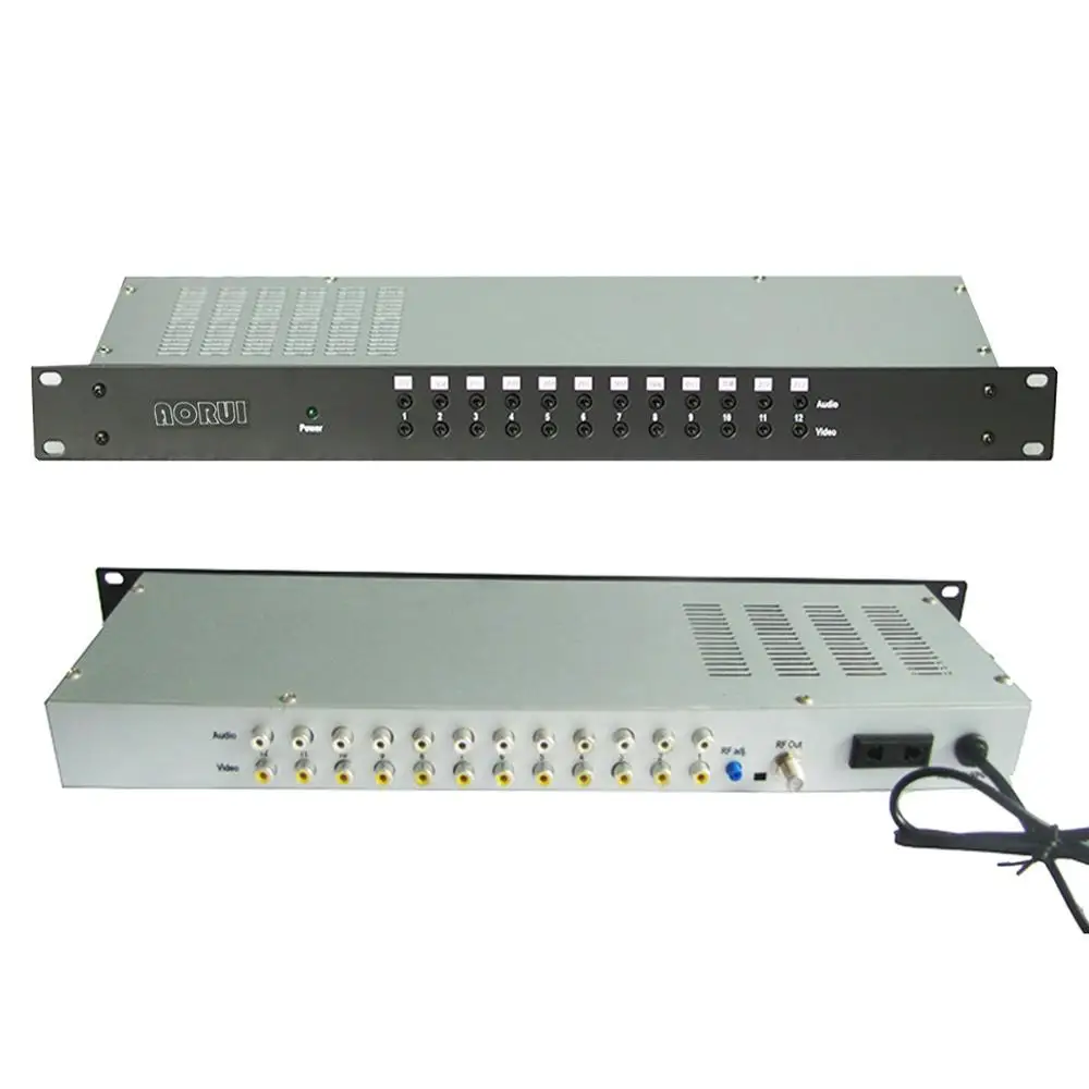 12-канальный аналоговый модулятор Av To Rf Hotel Cable Front End Audio Video Pal-dk Pal-bg Ntsc Modulator