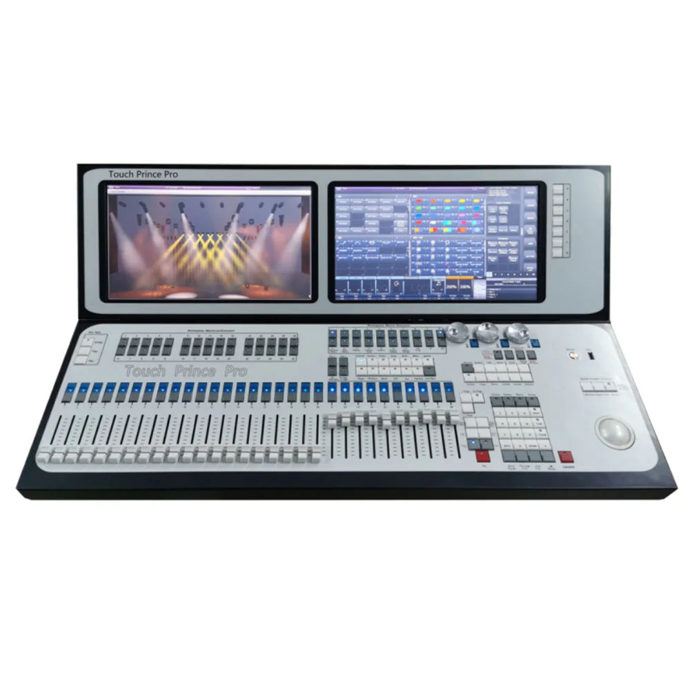 

Сенсорная кварцевая консоль Prince Pro Tiger с двумя сенсорными экранами, контроллер для сценического освещения Core i5