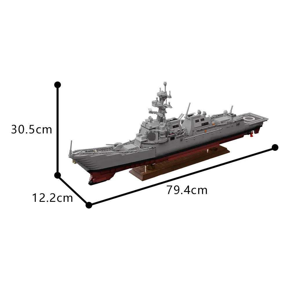 MOC Arleigh Burke-класс разрушитель Flight III набор строительных блоков военный корабль