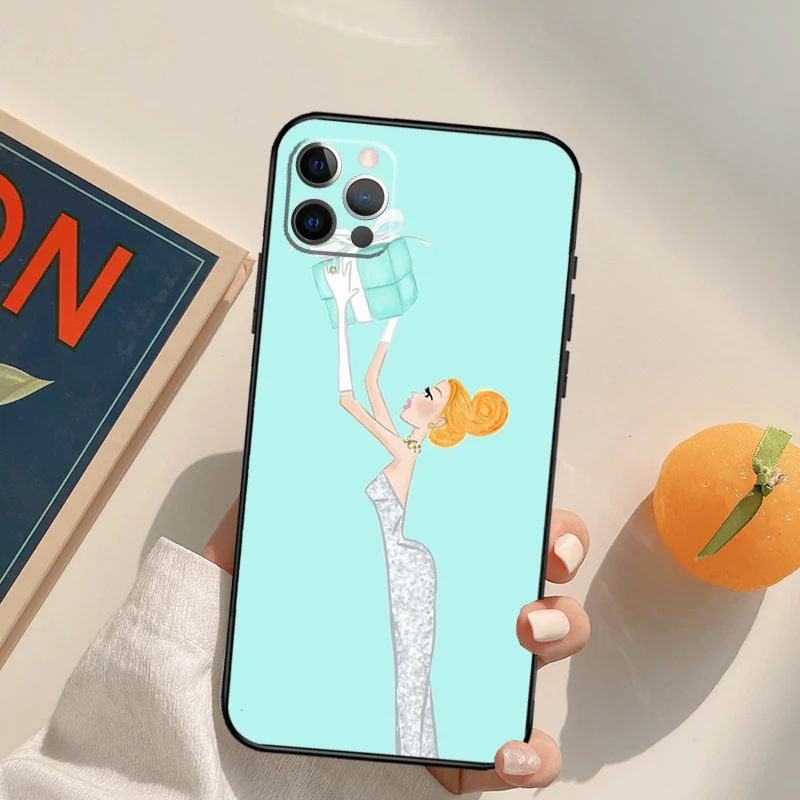 New York Lady Girl Phone Case For iPhone 13 14 Pro Max 11 12 Mini 6S 7 8 Plus SE 2020 X XS MAX XR Cover Fundas