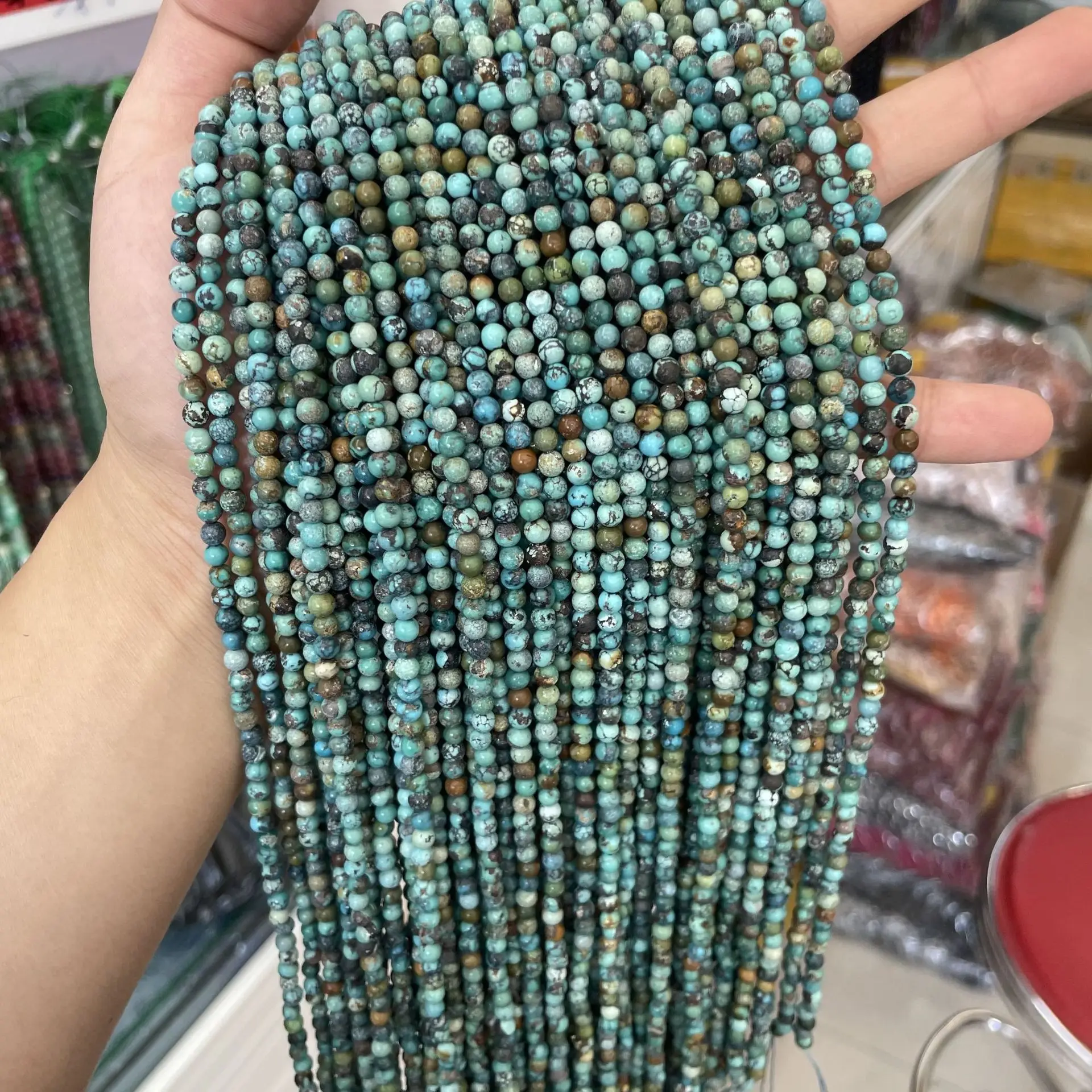 

Small Beads Natural Turquoise Beads 2/3/4mm Loose Beads for Jewelry Making Necklace DIY Bracelet Accessories