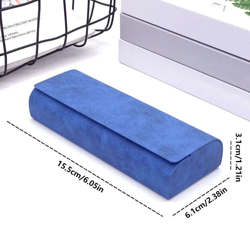 Жесткий футляр для очков мужчин и женщин из искусственной кожи портативный