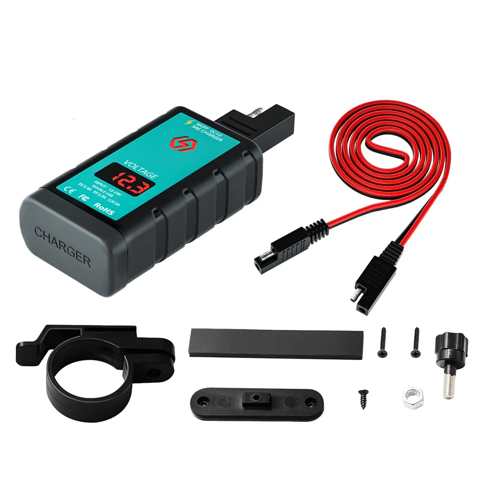 

1 Set Practical Motorcycle USB Motorcycle Power Outlet SAE To USB Adapter