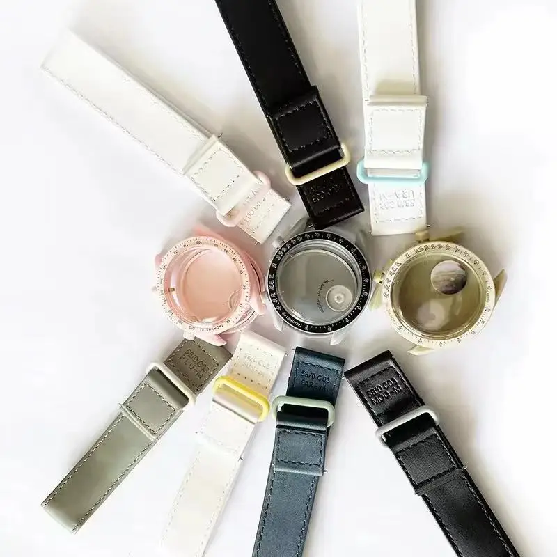 2023 new fashion luxury brand special strap for Omega X Swatch watch matching strap case movement set